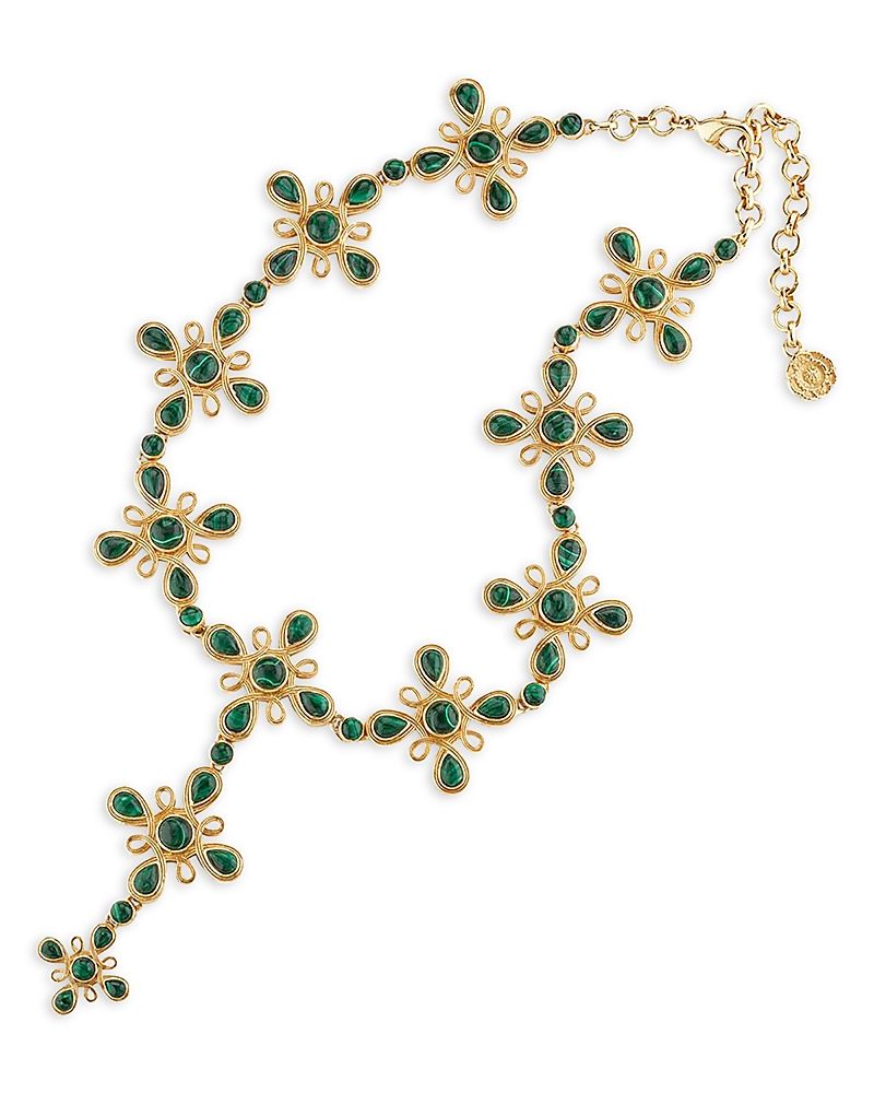 Capucine De Wulf Monique Malachite Gem Convertible Necklace, 16