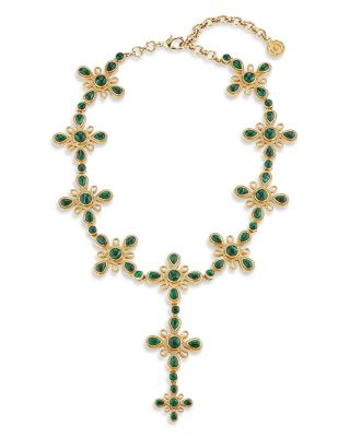 Monique Malachite Gem Convertible Necklace, 16-18"