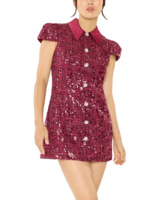 Estella Sequined Tweed Mini Dress