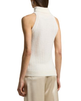 Turtleneck Sleeveless Knitted Sweater