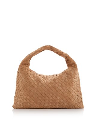 Hop Intrecciato Suede Shoulder Bag