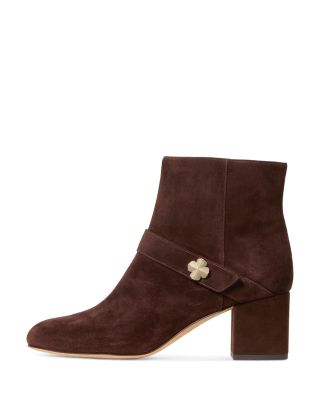 Women's Spade Flower Suede Ankle Booties