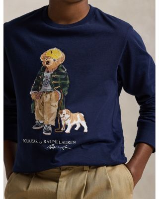 Boys' Polo Bear Cotton Long Sleeve Tee - Big Kid