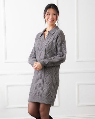 Cable Knit Sweater Dress