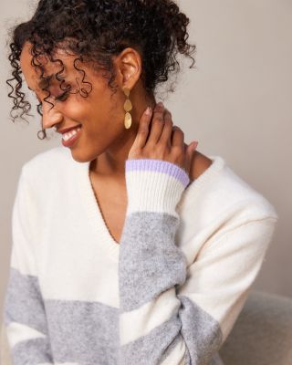 Striped V-Neck Sweater