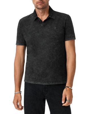 Carsten Open Collar Denim Polo Shirt