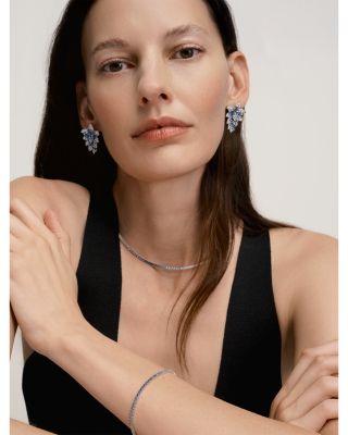 Sapphire Ombr&amp;eacute; Tennis Bracelet in 14K White Gold