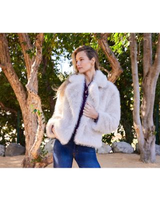Cropped Faux Fur Jacket