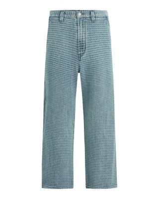 Luca Wide Leg Carpenter Jeans in Jacquard Indigo