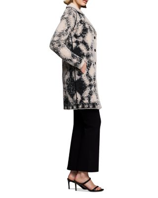 Textured Double Knit Diamond Coat