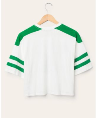  Women's NFL Philadelphia Eagles Striped Crop Tee