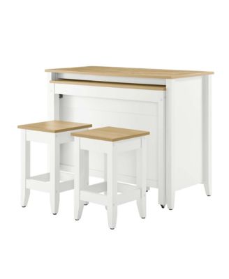  Garland Kitchen Island and Stool, Set of 3