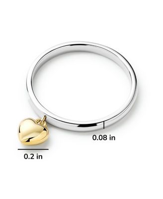 Leia Two Tone Brass Gold Heart Ring