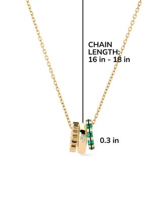  Solid Emerald Zeno Charm Necklace