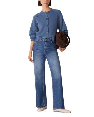 Wool Mix Crew Cardigan