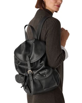 Sierra Leather Pocket Backpack