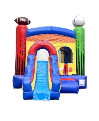 Inflatable Bounce House with Slide for Kids (Without Blower) - 18 x 12 x 14.5 Foot Backyard Inflatable Bouncy House - Built-In Bladder Water Misting System for Kids