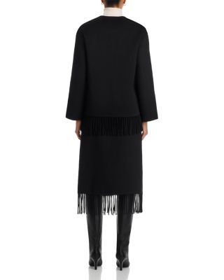 Odette Fringe Trim Midi Skirt