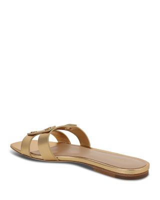 Women&#39;s Via Leather Slide Sandals