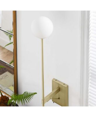  Riva White Globe Wall Sconce