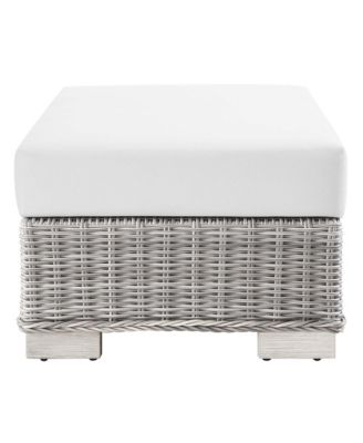  Conway Outdoor Patio Wicker Rattan Ottoman