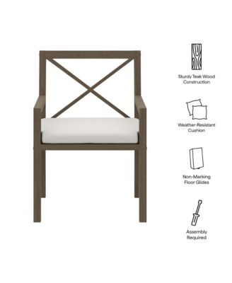 Northlake Outdoor Patio Teak Dining Armchair
