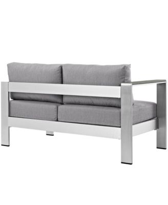 Shore Left-Arm Corner Sectional Outdoor Patio Aluminum Loveseat