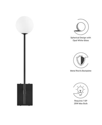  Riva White Globe Wall Sconce