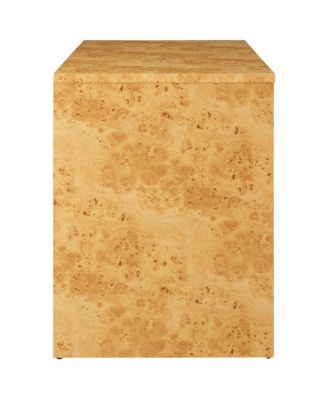 Hudson 2-Drawer Burl Wood Desk