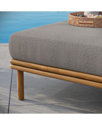 Wren Outdoor Patio Teak Wood Ottoman
