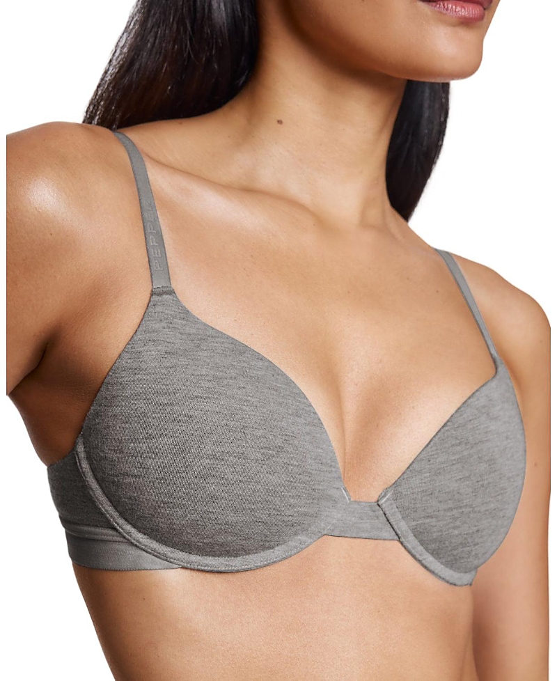 Pepper Supima Cotton Lift Up Bra In Gray