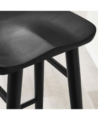 Saville Backless Wood Bar Stools Set of 2