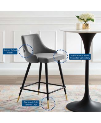 Adorn Performance Velvet Counter Stool