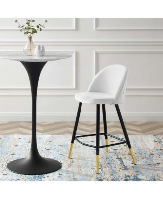 Cordial Performance Velvet Counter Stools, Set of 2