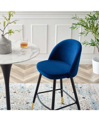 Cordial Performance Velvet Bar Stools, Set of 2