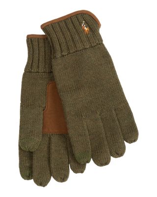 Suede Trim Touch Gloves