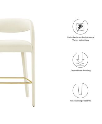 Pinnacle Performance Velvet Bar Stool, Set of 2