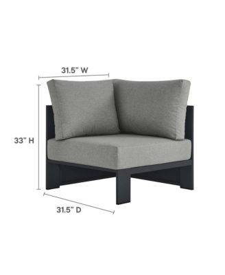 Tahoe Outdoor Patio Powder-Coated Aluminum Modular Corner Chair