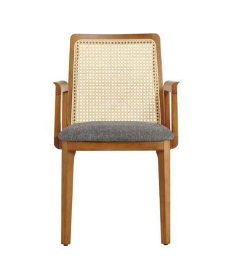 Monarch Wood and Rattan Dining Armchair