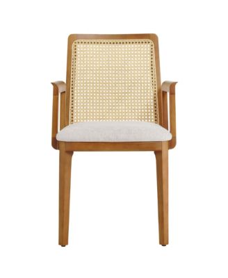 Monarch Wood and Rattan Dining Armchair