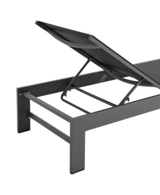 Tahoe Outdoor Patio Mesh and Aluminum Chaise Lounge