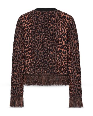 Leopard Print Fringe Cardigan