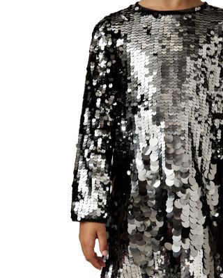 Girls' Hattie Long Sleeve Sequin Dress - Little Kid