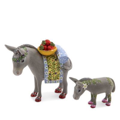 Patience Brewster Nativity Mother & Baby Donkey Mini Figures, Set of 2