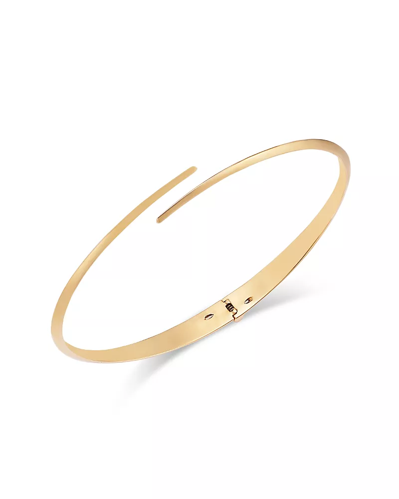 Bloomingdale's Fine Collection Pointed Edge Polished Bypass Bangle Bracelet in 14K Yellow Gold