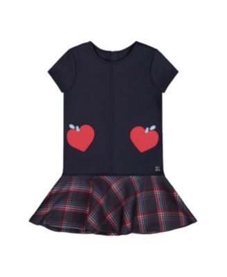 Girls' Milano Dress with Plaid Flounce - Little Kid