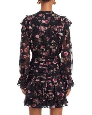 Rose Jacquard Mini Dress