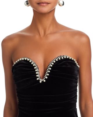 Strapless Velvet Jumpsuit - Exclusive