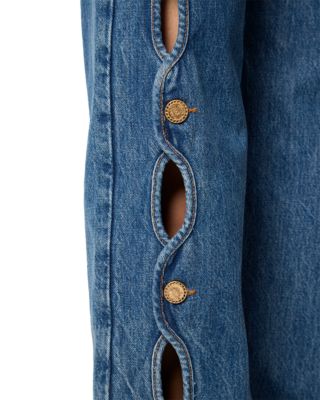 Peron High Rise Wide Leg Jeans in Blue Denim