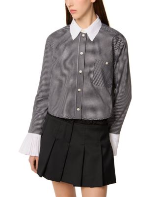 Cotton Shirt with Pleated Cuffs